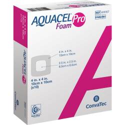 AQUACEL Foam Pro 10x10 cm Hydrofiber Schaumverband 10 St Verband von Convatec (Germany) GmbH