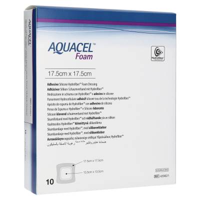 AQUACEL Foam adhäsiv 17,5x17,5 cm Verband 10 St Verband von Convatec (Germany) GmbH