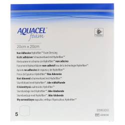 AQUACEL Foam nicht adhäsiv 20x20 cm Verband 5 St Verband von Convatec (Germany) GmbH
