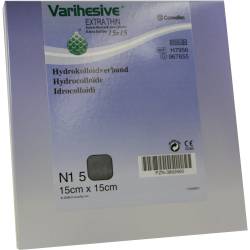 VARIHESIVE extra dünn 15x15 cm HKV hydroaktiv 5 St ohne von Convatec (Germany) GmbH