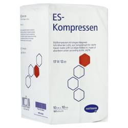 ES-KOMPRESSEN unsteril 10x10 cm 12fach CPC 100 St Kompressen von C P C medical GmbH & Co. KG