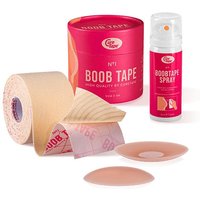 CureTape® Boob Tape Beige - Komplettset : mit 2 Nippleabdeckungen und Tape Entfernungsspray von CureTape