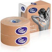 CureTape® Classic Beige, 2 Rollen 2,5 cm, Schmales Kinesiotape von CureTape