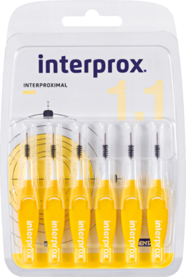 INTERPROX reg mini gelb Interdentalb�rste Blister 6 St von DENTAID GmbH