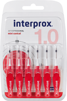 INTERPROX reg miniconical rot Interdentalb.Blis. 6 St von DENTAID GmbH