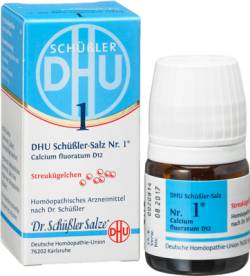 BIOCHEMIE DHU 1 Calcium fluoratum D 12 Globuli 10 g von DHU-Arzneimittel GmbH & Co. KG