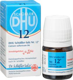 BIOCHEMIE DHU 12 Calcium sulfuricum D 6 Globuli 10 g von DHU-Arzneimittel GmbH & Co. KG
