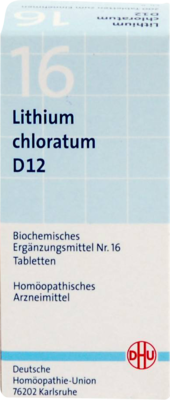 BIOCHEMIE DHU 16 Lithium chloratum D 12 Tabletten 200 St von DHU-Arzneimittel GmbH & Co. KG