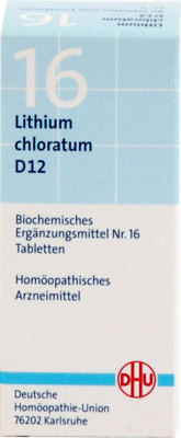 BIOCHEMIE DHU 16 Lithium chloratum D 12 Tabletten 80 St von DHU-Arzneimittel GmbH & Co. KG