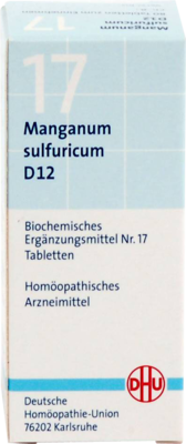 BIOCHEMIE DHU 17 Manganum sulfuricum D 12 Tabl. 80 St von DHU-Arzneimittel GmbH & Co. KG