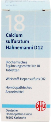 BIOCHEMIE DHU 18 Calcium sulfuratum D 12 Tabletten 80 St von DHU-Arzneimittel GmbH & Co. KG