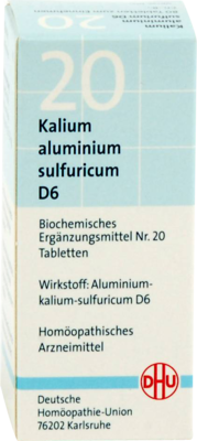 BIOCHEMIE DHU 20 Kalium alum.sulfur.D 6 Tabletten 80 St von DHU-Arzneimittel GmbH & Co. KG