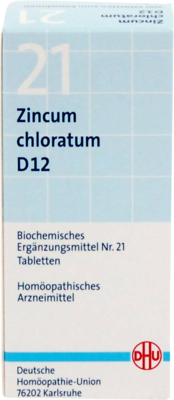 BIOCHEMIE DHU 21 Zincum chloratum D 12 Tabletten 200 St von DHU-Arzneimittel GmbH & Co. KG