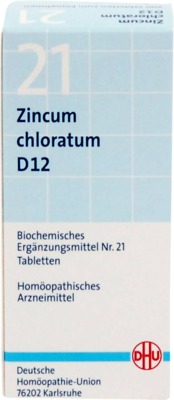 DHU Schüssler-Salz Nr. 21 Zincum chloratum D 12 Tabletten von DHU-Arzneimittel GmbH & Co. KG