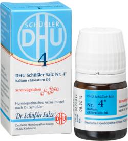 BIOCHEMIE DHU 4 Kalium chloratum D 6 Globuli 10 g von DHU-Arzneimittel GmbH & Co. KG