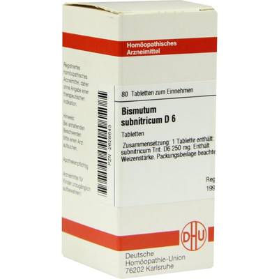 BISMUTUM SUBNITRICUM D 6 Tabletten 80 St von DHU-Arzneimittel GmbH & Co. KG