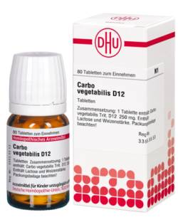 CARBO VEGETABILIS D 12 Tabletten 80 St von DHU-Arzneimittel GmbH & Co. KG