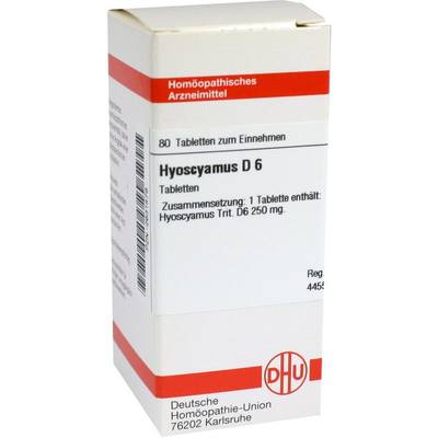 HYOSCYAMUS D 6 Tabletten 80 St von DHU-Arzneimittel GmbH & Co. KG