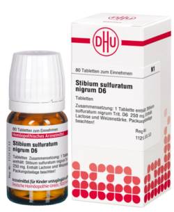 STIBIUM SULFURATUM NIGRUM D 6 Tabletten 80 St von DHU-Arzneimittel GmbH & Co. KG