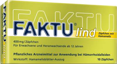 FAKTU lind Z�pfchen m.Hamamelis 10 St von DR. KADE Pharmazeutische Fabrik GmbH