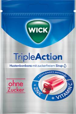 WICK TripleAction Menthol & Cassis o.Zucker Bon. 72 g von Dallmann's Pharma Candy GmbH
