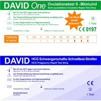 David One Ovulationstest 0-80 miu/ml + SSW Streifen 10miu/ml von David