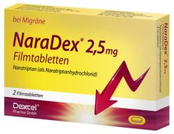 NARADEX 2,5 mg Filmtabletten 2 St von Dexcel Pharma GmbH