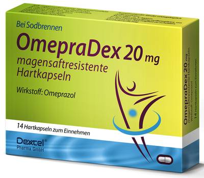 OMEPRADEX 20 mg magensaftresistente Hartkapseln 14 St von Dexcel Pharma GmbH