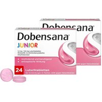 Dobensana® Junior Lutschtabletten Erdbeergeschmack bei ersten Anzeichen von​ Halsschmerzen von Dobensana
