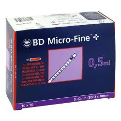 "BD MICRO-FINE+ Insulinspr.0,5 ml U100 0,3x8 mm 100 Stück" von "Docpharm GmbH"