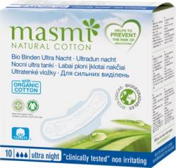 BIO BINDEN Ultra Nacht 100% Bio-Baumwolle MASMI von Don Dandrea Deutschland AG