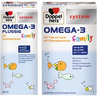 Doppelherz® system Omega-3 flüssig family + system Omega-3 family von Doppelherz