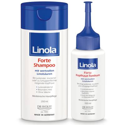 Linola Forte Shampoo & Linola Forte Kopfhaut-Tonikum von Dr. August Wolff GmbH & Co. KG Arzneimittel