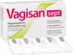 VAGISAN sept Vaginalz�pfchen mit Povidon-Iod 5 St von Dr. August Wolff GmbH & Co.KG Arzneimittel