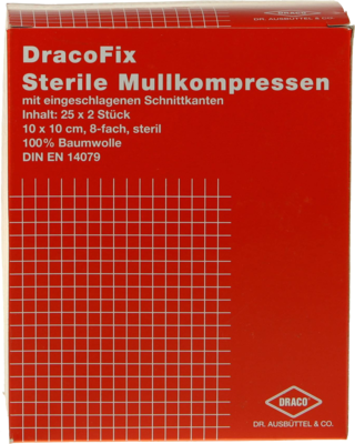 DRACOFIX PEEL Kompressen 10x10 cm steril 8fach 25X2 St von Dr. Ausb�ttel & Co. GmbH