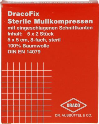 DRACOFIX PEEL Kompressen 5x5 cm steril 8fach 5X2 St von Dr. Ausb�ttel & Co. GmbH