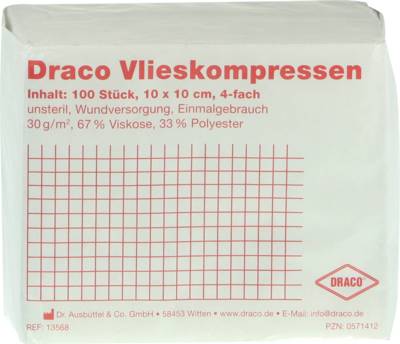 VLIESSTOFF-KOMPRESSEN unsteril 10x10 cm 4fach 100 St von Dr. Ausb�ttel & Co. GmbH