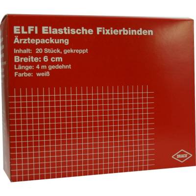 DRACOELFI elast.Fixierbinde 6 cmx4 m gekreppt 20 St Binden von Dr. Ausbüttel & Co. GmbH