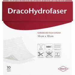 DRACOHYDROFASER 10x10 cm gelbildender Faserverband 10 St Verband von Dr. Ausbüttel & Co. GmbH