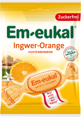 EM-EUKAL Bonbons Ingwer Orange zuckerfrei 75 g von Dr. C. SOLDAN GmbH