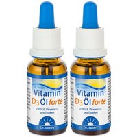 Dr. Jacob's Vitamin D3 Öl forte 2000 IE D3 hochdosiert 640 Tropfen vegetarisch von Dr. Jacob's