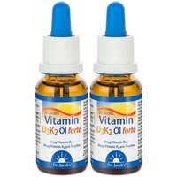 Dr. Jacob's Vitamin D3K2 Öl forte 2000 Ie/50 mcg D3+K2 hochdosiert 640 Tropfen von Dr. Jacob's