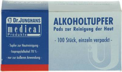 ALKOHOLTUPFER 3x6 cm steril 100 St von Dr. Junghans Medical GmbH