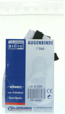AUGENBINDE oval m.Bindeband schwarz 1 St von Dr. Junghans Medical GmbH