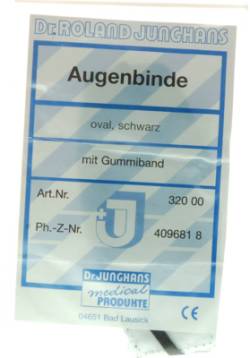 AUGENBINDE oval m.Gummiband schwarz 1 St von Dr. Junghans Medical GmbH