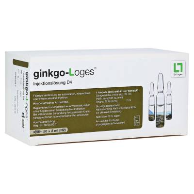 "GINKGO-LOGES Injektionslösung D 4 Ampullen 50x2 Milliliter" von "Dr. Loges + Co. GmbH"