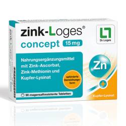 ZINK-LOGES concept 15 mg magensaftres.Tabletten 90 St von Dr. Loges + Co. GmbH