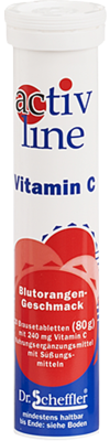 ACTIVLINE Vitamin C Blutorange Brausetabletten 80 g von Dr.B.Scheffler Nachf. GmbH & Co. KG