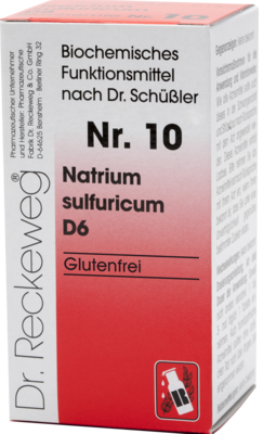 BIOCHEMIE 10 Natrium sulfuricum D 6 Tabletten 200 St von Dr.RECKEWEG & Co. GmbH