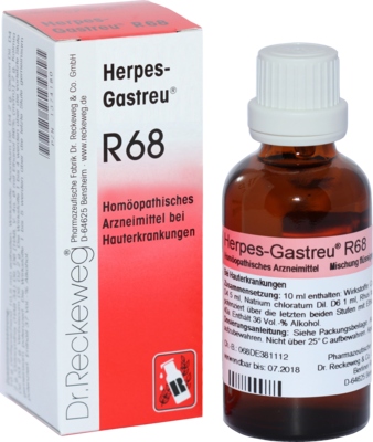 HERPES-GASTREU R68 Tropfen zum Einnehmen 22 ml von Dr.RECKEWEG & Co. GmbH